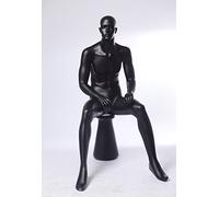 Euroton NEU QT10-8 schwarz abstrakte sitzende Schaufensterpuppe Mannequin Figur männlich matt