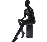 Euroton XF-17H schwarz lackierte abstrakte sitzende Schaufensterpuppe Mannequin Frau