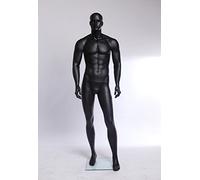 Euroton XM-11-8 schwarz lackierte abstrakte Schaufensterpuppe in Matt Mannequin Mann männliche Schaufensterpuppe schwarz Male Mannequin Black