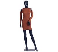 Eurotondisplay Frau FC-4Black Schaufensterpuppe matt schwarz ohne Gesicht Arme und Kopf Schaufensterpuppe Female Mannequin Egghead Frau