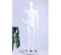 EurotonDisplay MC-2White weiß männlicheSchaufensterpuppe beweglich matt weiß (männliche MC-2W)