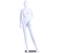 Eurotondisplay Neu Frau Weiblich Schaufensterpuppe beweglich matt weiß (Weiblich FC-4W)