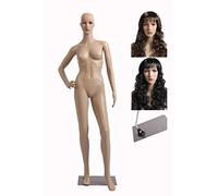 EurotonDisplay weibliche Schaufensterpuppe mit 2 Perücken gratis ,Metallplatte SF-1 mannequin Female Frau