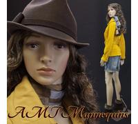 EurotonDisplay weibliche Schaufensterpuppe mit 2 Perücken gratis ,Metallplatte SF-5 Schaufensterfiguren Frau