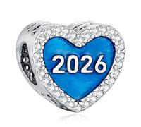 Eusense 2026 Herz Anhänger für Pandora Armbänder Herz Perlenanhänger Valentinstag Geburtstag Schmuck Geschenk für Damen Frauen