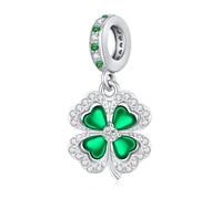 Eusense Vierblättriges Kleeblatt Glücksbringer für Pandora-Armbänder Pandora Vierblättriges Kleeblatt Glücksbringer-Charms Geschenk für Frauen