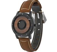 EUTOUR Herren Uhr Armbanduhr, Holz Uhren Magnetische Ausgefallene Minimalistische Unisex Uhren Schweizer Quarzuhr mit Leder/Edelstahl Armband 40mm
