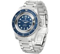 EUTOUR Magnet Uhr für Herren,40mm leuchtendes Zifferblatt mit innovativer Magnetperlen-Anzeige und präzisen Minuten- und Sekundenzeigern, Quarzwerk, Edelstahlarmband, Blau