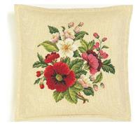 Eva Rosenstand Kissen Kreuzstich Set Mohn Zählmuster