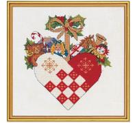 Eva Rosenstand Kreuzstich Set Herz mit Spielwaren Zählmuster