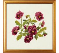 Eva Rosenstand Kreuzstich Set Stiefmütterchen Zählmuster