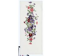 Eva Rosenstand Tischläufer Kreuzstich Set Klematis Zählmuster