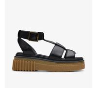 Evamar Sonnen Schwarze Leder Sandalen EU 38,5 / UK 5,5