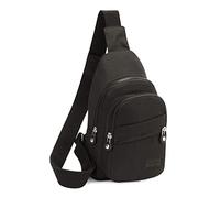 EVANCARY Kleine Umhängetasche für Damen und Herren, Brusttasche, Tagesrucksack, Crossbody-Rucksack, Reisen, Sport, Wandern, Schwarz, Sling-Rucksäcke