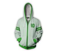 EvenShop Ben Hoodie, Anime-Cartoon-Cosplay-Jacke, 3D-Druck, Sweatshirt (Größe S, Farbe 10), Grün
