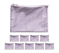 Event Blossom ModParty EB3456NP Kosmetiktaschen aus Samt, fliederfarben, 21,6 x 15,2 cm, blanko, für individuelle Bastelprojekte, Make-up oder Toilettenartikel, 10 Stück, Flieder