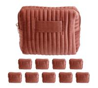 Event Blossom ModParty Kosmetiktaschen aus getuftetem Samt - Set mit 10 gesteppten Reißverschlussbeuteln für DIY-Geschenke, individuelle Etiketten, Großpackung Bastelbedarf - 21,6 x 12,7 cm (EB3516NP