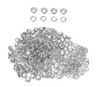 Event Decor Shop 5 mm Ösen mit Unterlegscheiben - langlebige Eisen-Ösen für Lederwaren, Kleidung, Bänder, Schnürung, Scrapbooking und DIY-Kunst- und Handwerksprojekte, Silber, 1000 Stück