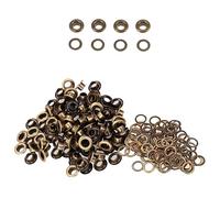 Event Decor Shop 5 mm Ösen mit Unterlegscheiben - langlebige Eisen-Ösen für Lederwaren, Kleidung, Bänder, Schnürung, Scrapbooking und DIY-Kunst- und Bastelprojekte, Bronze, 500 Stück