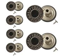 Event Decor Shop Ersatz-Jeansknöpfe, 25 mm, ohne Nähen, langlebig, Rotguss, Niete mit Rückennadeln für Denim-Jeans, Jacken und Röcke, 10 Stück