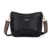 EVEOUT Damen Umhängetasche aus Kunstleder Minimalistische Quadrat-Tasche mit Fronttasche Verstellbarer Gurt für Schulter oder Crossbody