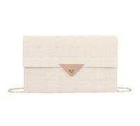 EVEOUT Stroh Clutch Damen mit Abnehmbarer Schulterkette Sommer Raffia Umhängetasche Elegante Boho Gewebte Handtasche für Hochzeit Party Strand