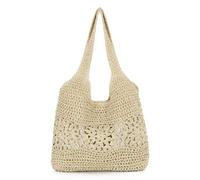 EVEOUT Stroh Schultertaschen für Damen Sommer Strohtasche Strand Gewebte Tote Tasche aus Raffia Shopper Tragetasche für Urlaub