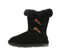 EVER AU Frauen Stork Horn Toggle Knopf kurze Stiefel - Schwarz EU 36 / UK 3