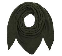 Ever Bloom Damen Schal, Strick Dreieck Schale, Weiches Dreieckstuch, Leichter Strickschal, Halstuch für Frauen und Mädchen Lang, Einfarbig 195 * 80 cm, Schal Farben:Oliv Grün