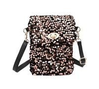 Ever Bloom kleine Damen Umhängetasche Party Handtasche mit Glitzer, Party Tasche Farbe:Schwarz Gold