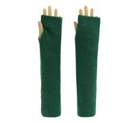 Ever Bloom lang Fingerlos Handschuhe Winter Armstulpen Strickhandschuhe Armwärmer Stulpen für Mädchen Frauen, Handschuhe arm 2023:Grün