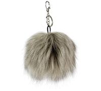 Ever Bloom Schlüsselanhänger Damen mit Bommel, Kunstfell Bommel Taschenanhänger, Pompons Fellbommel Anhänger für Schlüsselbund Auto Schlüssel, maoqiu Farben:Khaki