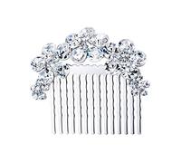 EVER FAITH Damen Haarkamm Perlen Kristall Prom Bankett Bruat Party Fashion Einfach Täglich Haar Schmuck Klar Silber-Ton