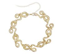 EVER FAITH Gotische Schlange Halskette für Damen, Halloween Goldene Schlangen halsketten Vintage Punk Modeschmuck für Cosplay Party