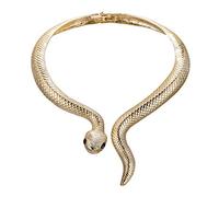 EVER FAITH Vintage Stil Schlange Tier Lätzchen Choker Chunky Statement Kragen Halskette Goldene Farbe Damen