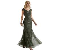 Ever-Pretty Ballkleid Damen Lang Elegantes Abendkleid mit Pailletten Fischrock EE02677