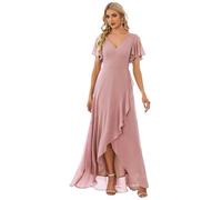 Ever-Pretty Damen Abendkleider V-Ausschnitt Bodenlang Chiffon Ballkleider ES01749