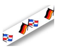Everflag Schlüsselband : Deutschland-Dominikanische Republik