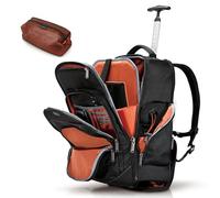 Everki 122 Atlas Wheeled Laptop Rucksack mit Rollen für 13 bis 17,3 Zoll Laptops - Plus Kit mit Kabeltasche, Handgepäck Trolley, Schwarz, 30L