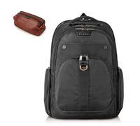 Everki Atlas Laptop Rucksack, 13 bis 17,3 Zoll, Set mit Kabeltasche, Trolley-Lasche, Schwarz, 32 L
