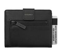 Everki RFID Geldbörse Herren - Cardholder Portmonee Herren Leder, Schwarzes Portemonnaie mit Münzfach, Slim Wallet Geldbeutel mit RFID Schutz, Mini Reisegeldbeutel, RFID Mens Wallet