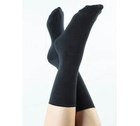 Evermind Unisex Hochwertige Socken Schwarz 6P 35/38