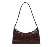 Everpertuk Umhängetasche Damen,Retro Umhängetasche Bag,Damen Schultertasche Krokodilmuster Leder Unterarm-Paket Frauen Clutch Bag, Achsel Handtaschen Schultertasche,Retro Totes Taschen(Braun)