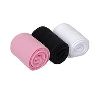 EVERSWE Microfaser 40 DEN Kinder Strumpfhose für Mädchen 3er Pack (Black/White/Pink, 11-13)