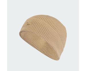 Everyday Icons Beanie mit Ton in Ton Metall Trefoil Stone Khaki L/XL