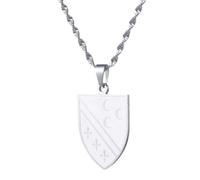 Everyiod Bosnien Und Herzegowina Karte Anhänger Halsketten Schmuck, Landkarte Halskette Ethnischer Stil Anhänger Kette Halsketten, Fernbeziehung Geschenk Für Frauen Männer,Weiß,50Cm