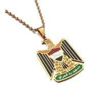 Everyiod Halsketten Mit Kartenanhänger, Halsketten Mit Anhänger Der Republik Irak, Schmuckanhänger - Irakische Halskette Mit Kartenanhänger, Einfache, Öltropfende Schmuckhalskette Für Männer