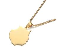 Everyiod Unisex-Anhänger Mit Karte Von Gran Canaria, Halsketten Für Männer Und Frauen Mit Spanischen Inseln, Halsketten Mit Vintage-Umrisskarte, Ethnisches Emaille-Halsband, Patriotischer Charm-Sc