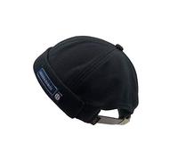 Evetin Summer Atmungsaktiv Schiffermütze Baseball Cap Unisex Dockercap Seemannsmütze Hafenmütze Bikermütze Watch Kappe Beanie Hut 014 (Schwarz)
