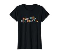Evil Will Not Prevail Papst Leo XIV Unity God Love Hope Faith Preisgünstiges Grafik-T-Shirt, Damen, Schwarz, XL